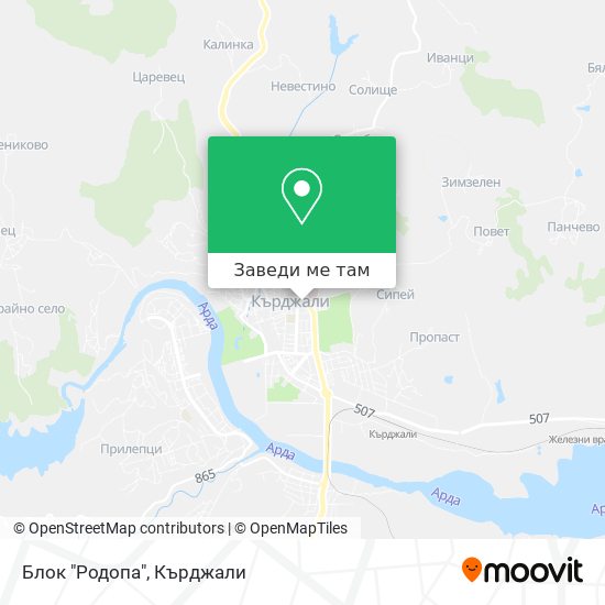 Блок "Родопа" карта
