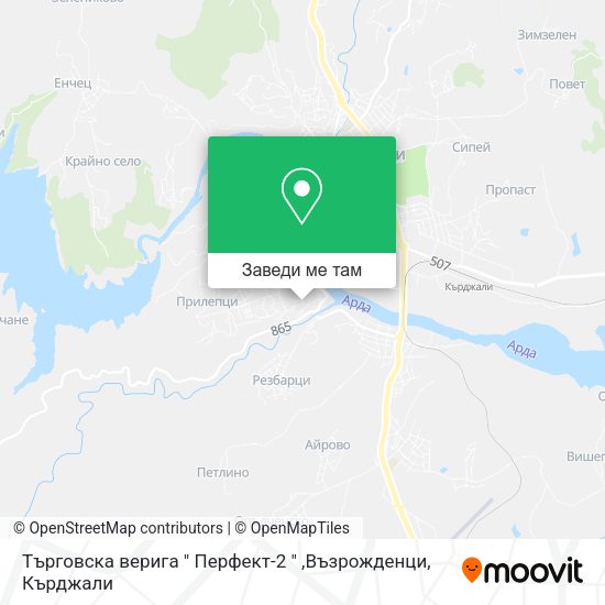 Търговска верига " Перфект-2 " ,Възрожденци карта