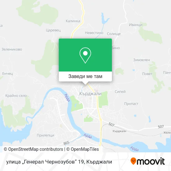 улица „Генерал Чернозубов“ 19 карта