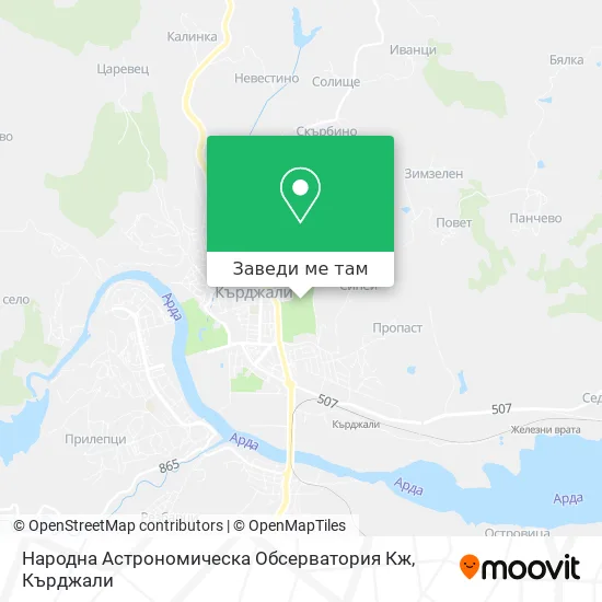 Народна Астрономическа Обсерватория Кж карта