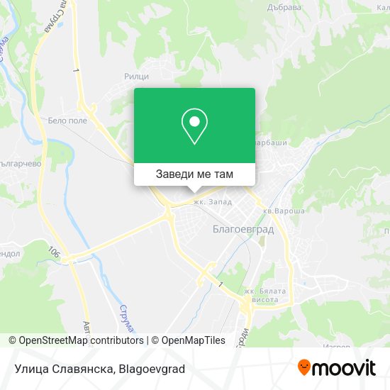 Улица Славянска карта
