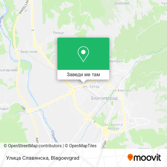 Улица Славянска карта