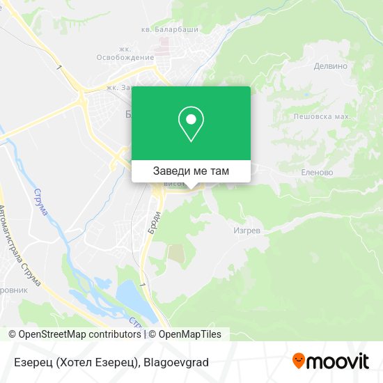 Езерец (Хотел Езерец) карта