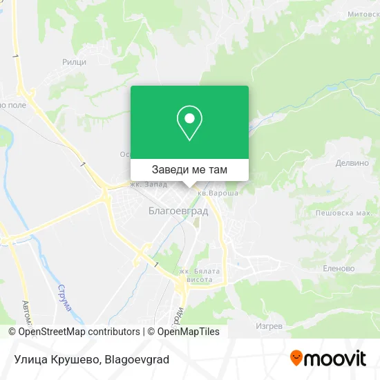 Улица Крушево карта