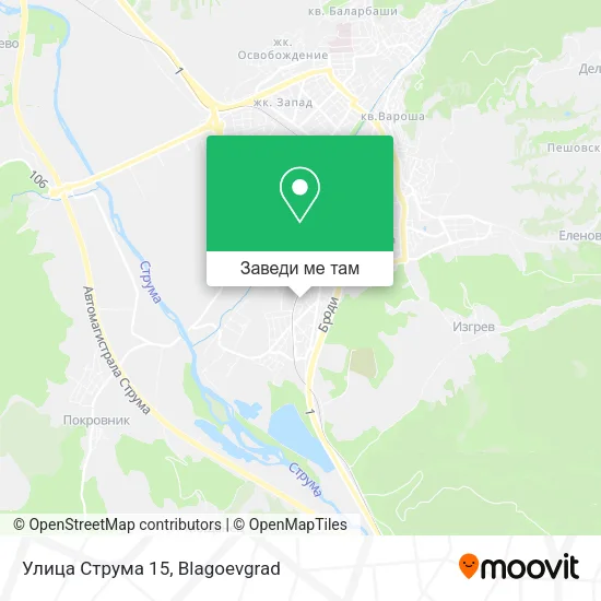 Улица Струма 15 карта
