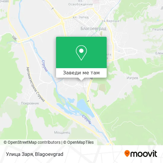 Улица Заря карта