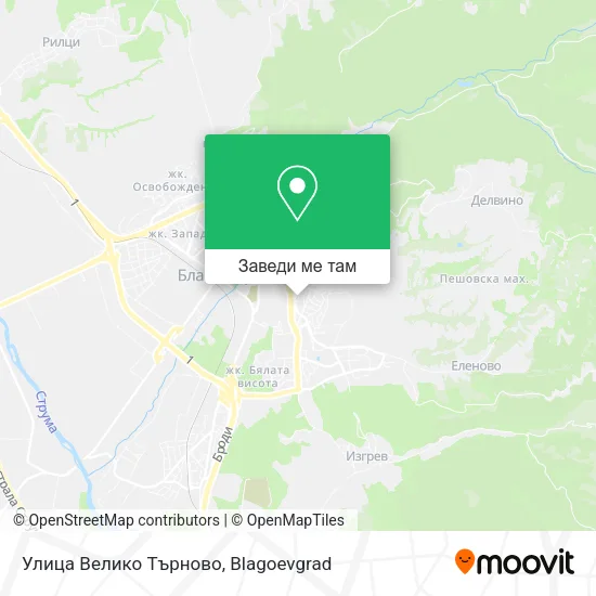 Улица Велико Търново карта