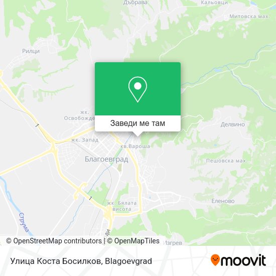 Улица Коста Босилков карта