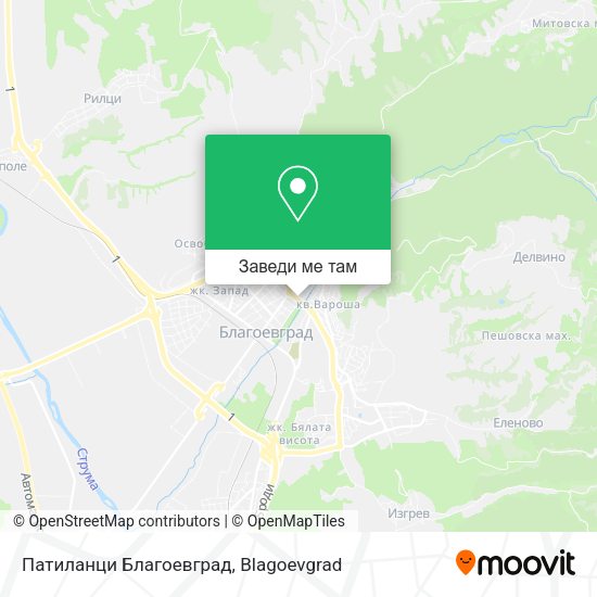 Патиланци Благоевград карта