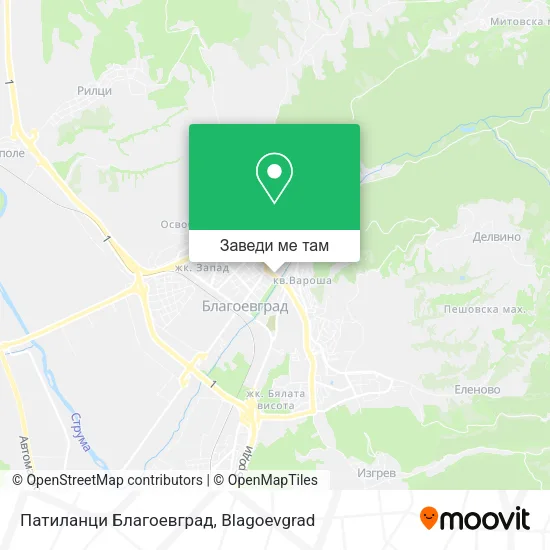 Патиланци Благоевград карта