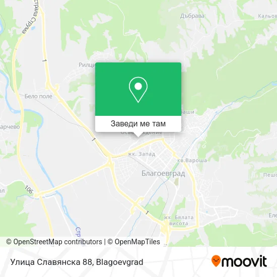 Улица Славянска 88 карта