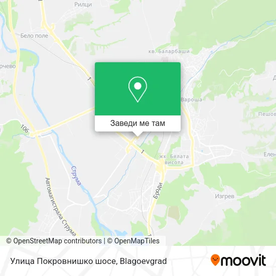 Улица Покровнишко шосе карта