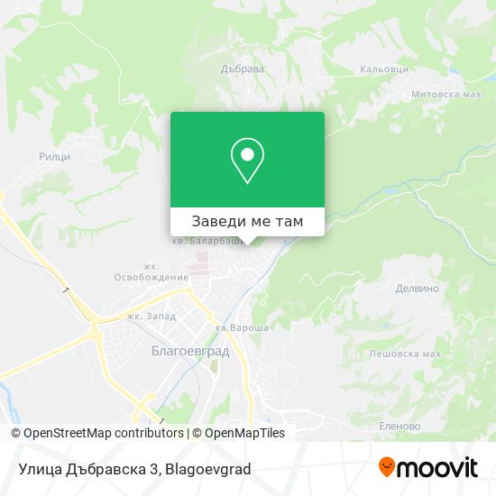 Улица Дъбравска 3 карта