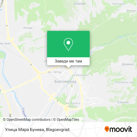 Улица Мара Бунева карта