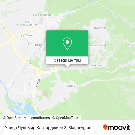 Улица Чудомир Кантарджиев 3 карта