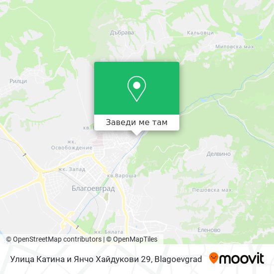 Улица Катина и Янчо Хайдукови 29 карта