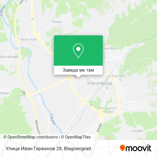 Улица Иван Гарванов 28 карта