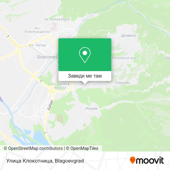 Улица Клокотница карта
