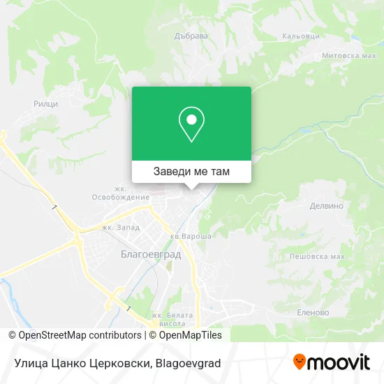 Улица Цанко Церковски карта