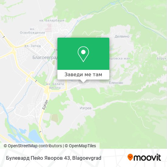 Булевард Пейо Яворов 43 карта