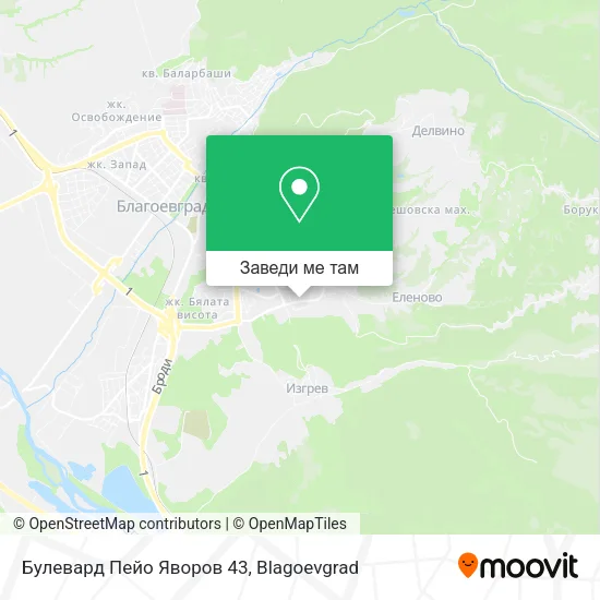 Булевард Пейо Яворов 43 карта