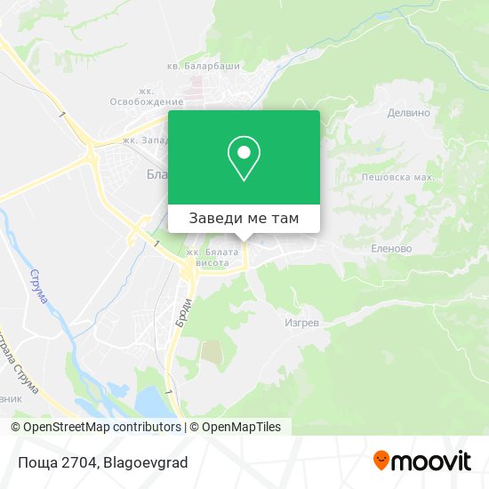 Поща 2704 карта