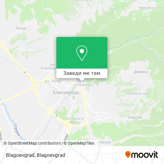 Blagoevgrad карта