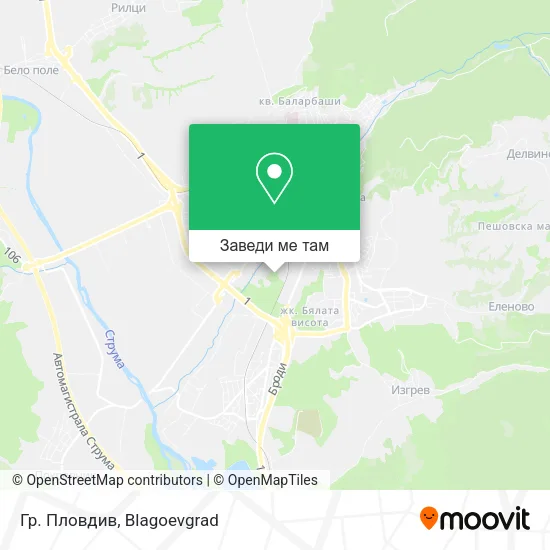 Гр. Пловдив карта