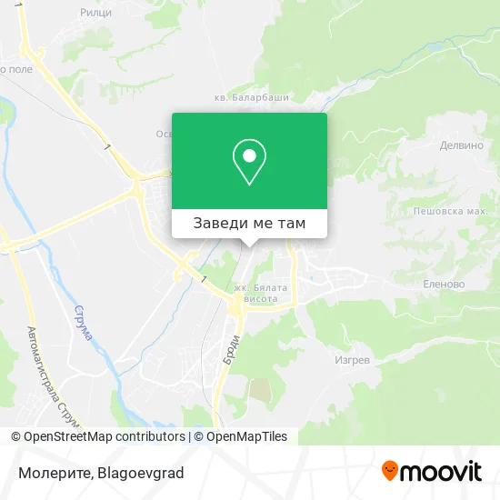 Молерите карта