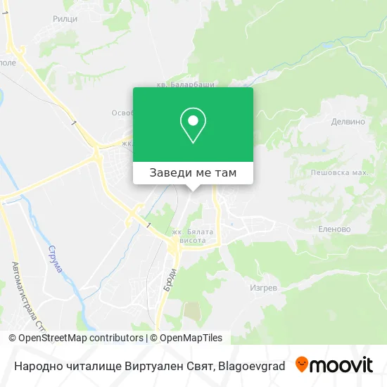 Народно читалище Виртуален Свят карта