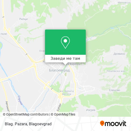 Blag. Pazara карта