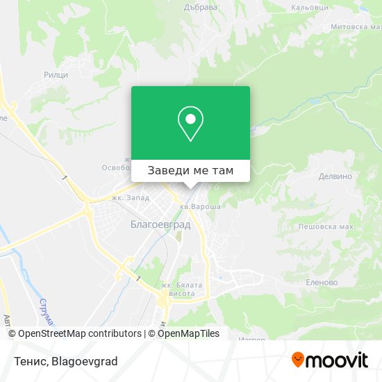 Тенис карта