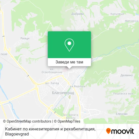 Кабинет по кинезитерапия и рехабилитация карта