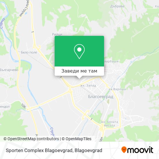 Sporten Complex Blagoevgrad карта
