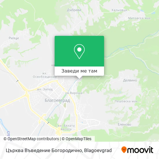 Църква Въведение Богородично карта