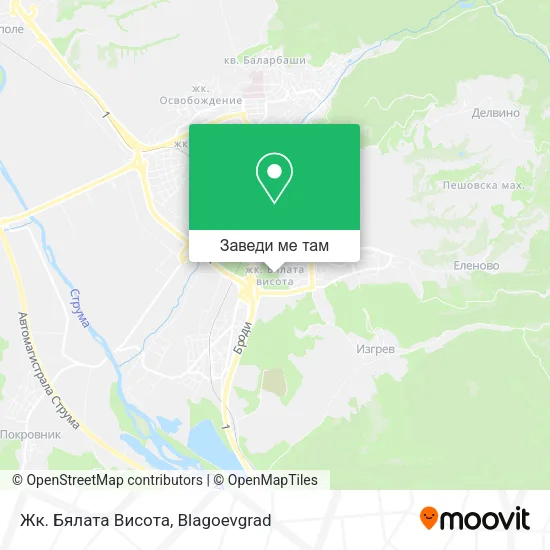 Жк. Бялата Висота карта
