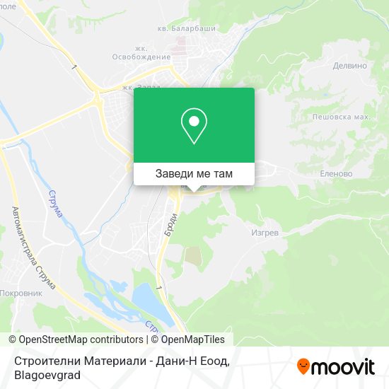 Строителни Материали - Дани-Н Еоод карта