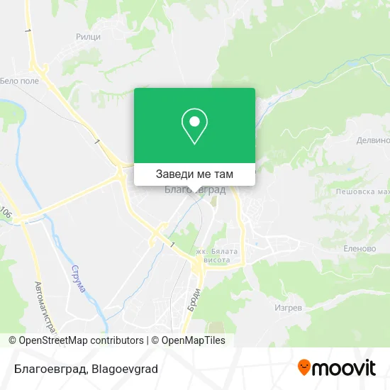 Благоевград карта