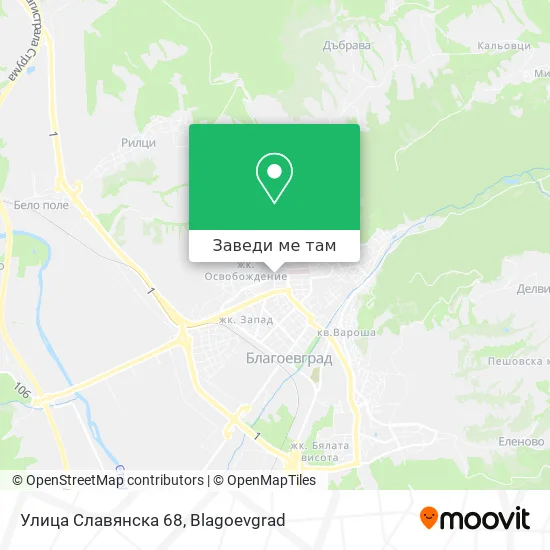 Улица Славянска 68 карта