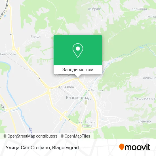 Улица Сан Стефано карта