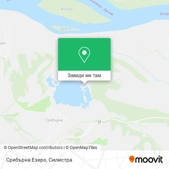 Сребърна Езеро карта