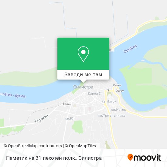 Паметик на 31 пехотен полк. карта