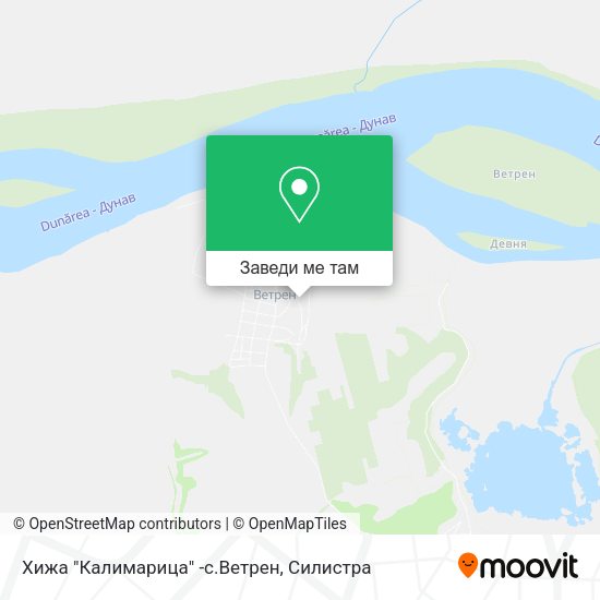 Хижа "Калимарица" -с.Ветрен карта