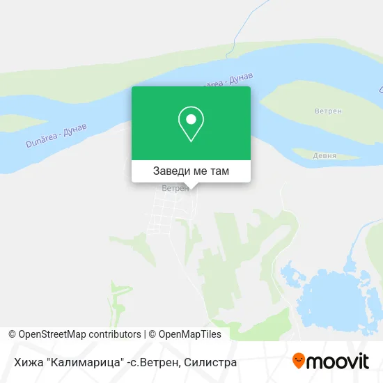 Хижа "Калимарица" -с.Ветрен карта
