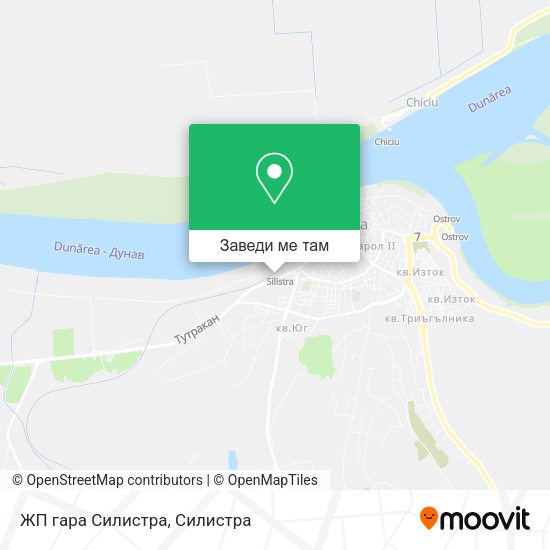 ЖП гара Силистра карта