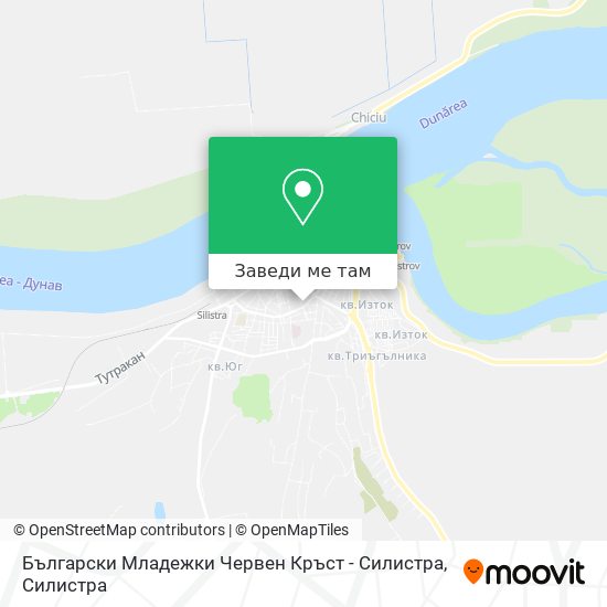 Български Младежки Червен Кръст - Силистра карта