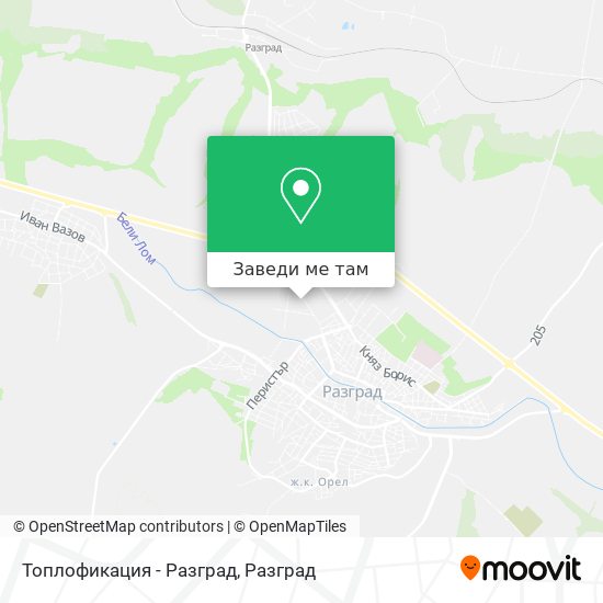 Топлофикация - Разград карта