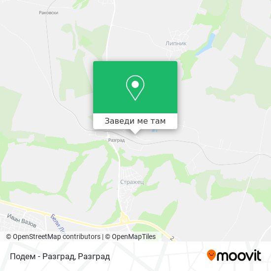 Подем - Разград карта