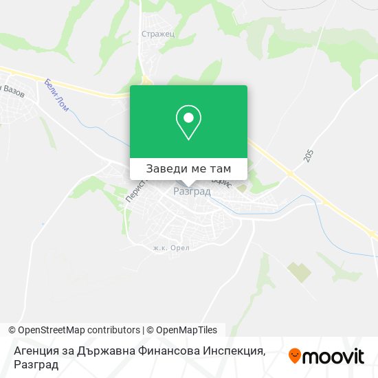 Агенция за Държавна Финансова Инспекция карта