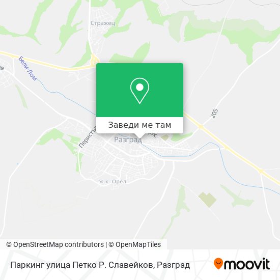 Паркинг улица Петко Р. Славейков карта